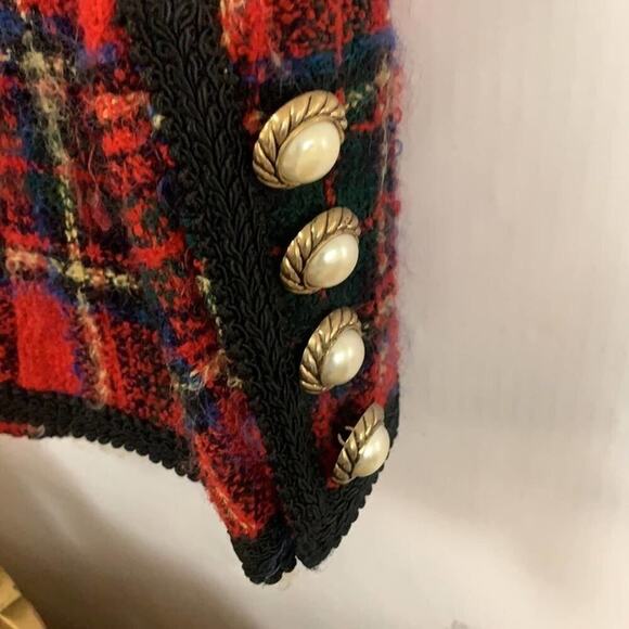 J.Mc LAUGHLIN FOR SANYO PLAID BLAZER JACKET SIZE 10 - Picture 8 of 10